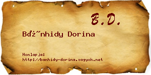 Bánhidy Dorina névjegykártya