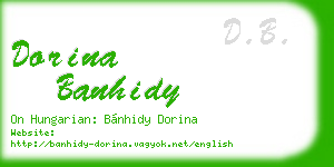 dorina banhidy business card